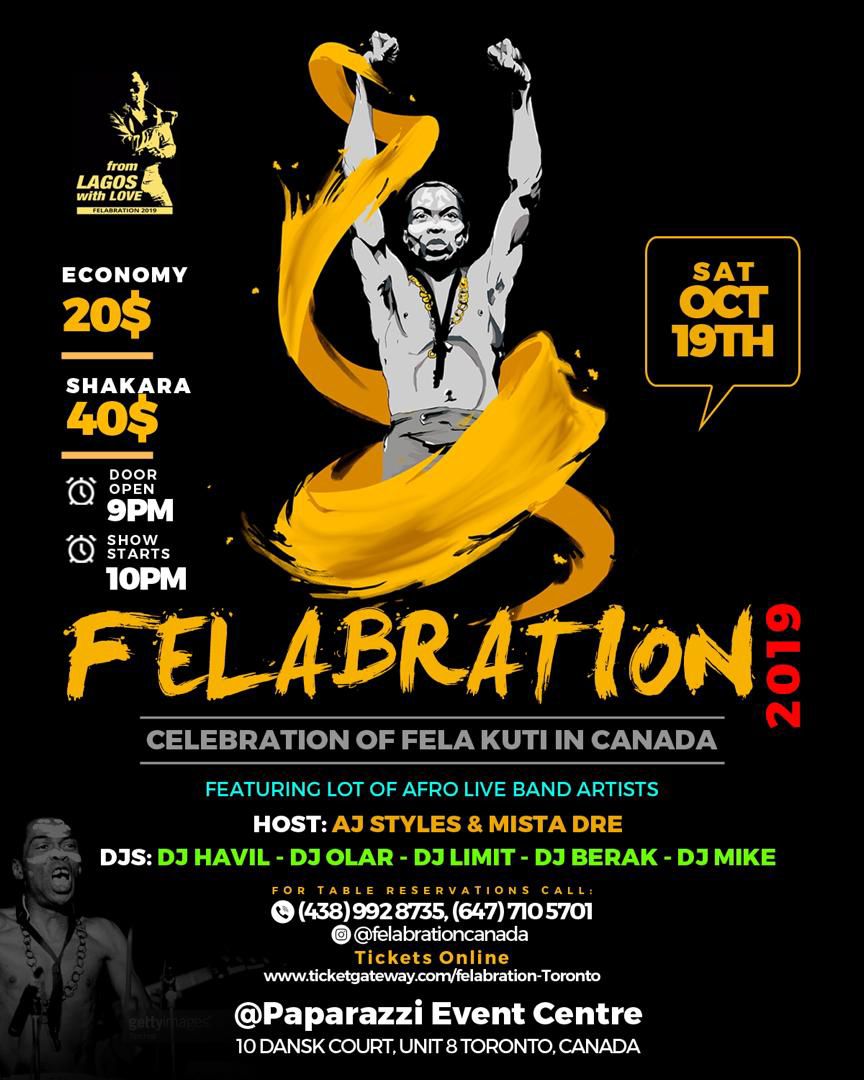 Felabration Canada official flyer
