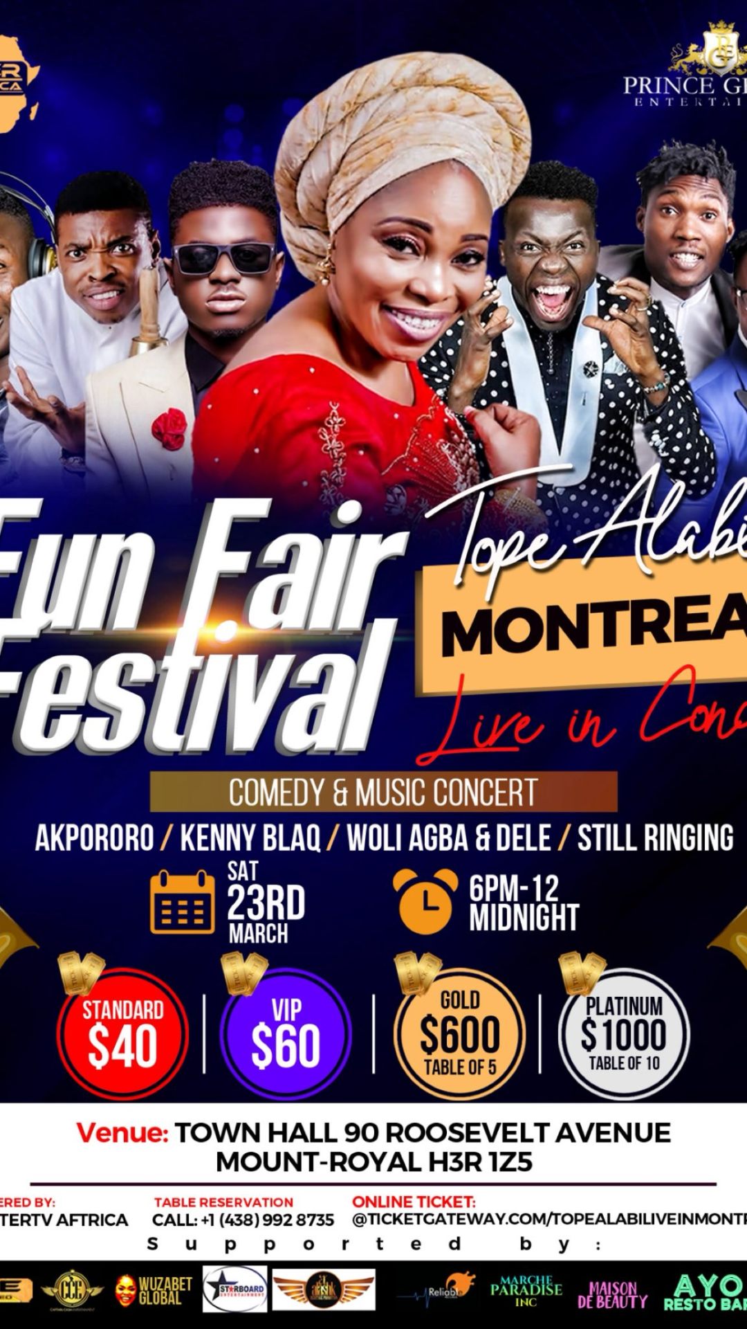 Fun Fair Festival · Tope Alabi Montreal Live in Concert official flyer
