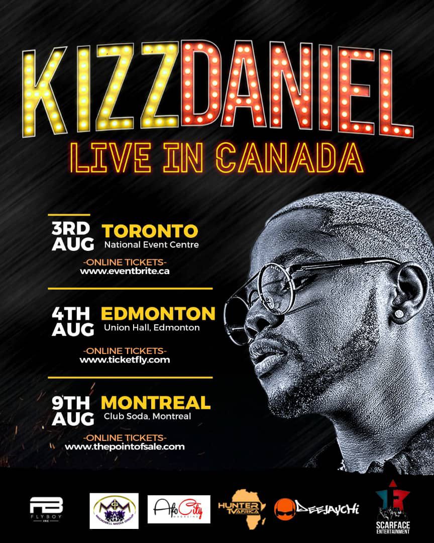 Kizz Daniel Live in Canada official flyer