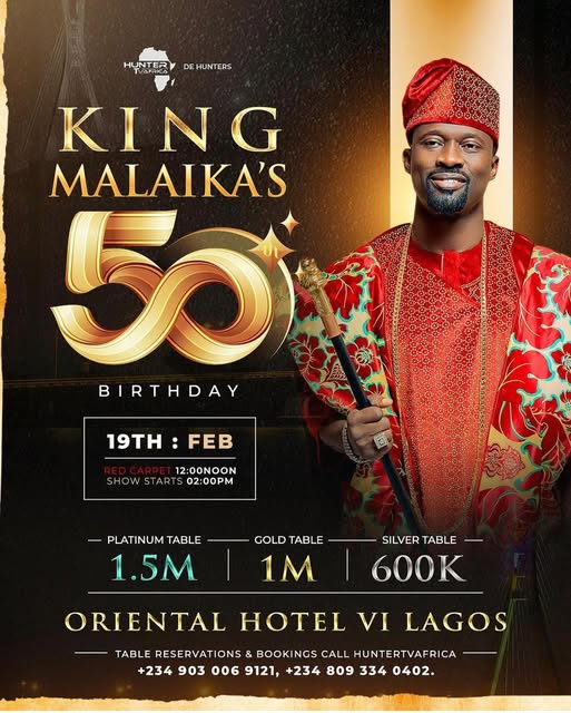 King Malaika’s 50th Birthday official flyer